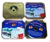 Singing Santa Christmas album gift tin